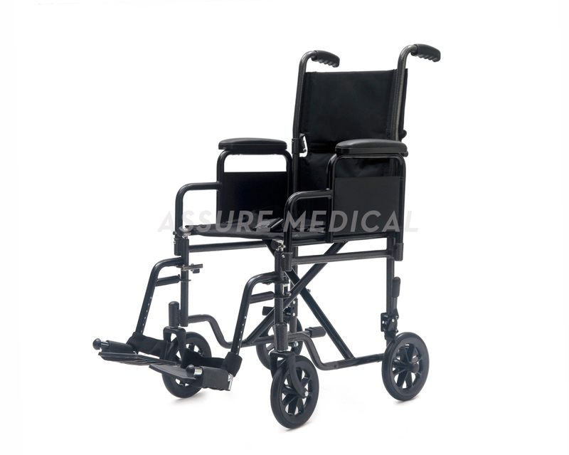 YJ-BL05 Steel transit wheelchair, detachable arm