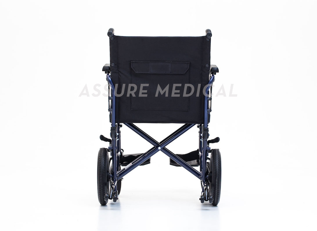 YJ-028B Steel Transit Wheelchair with height adjustable armrest for Elderly People