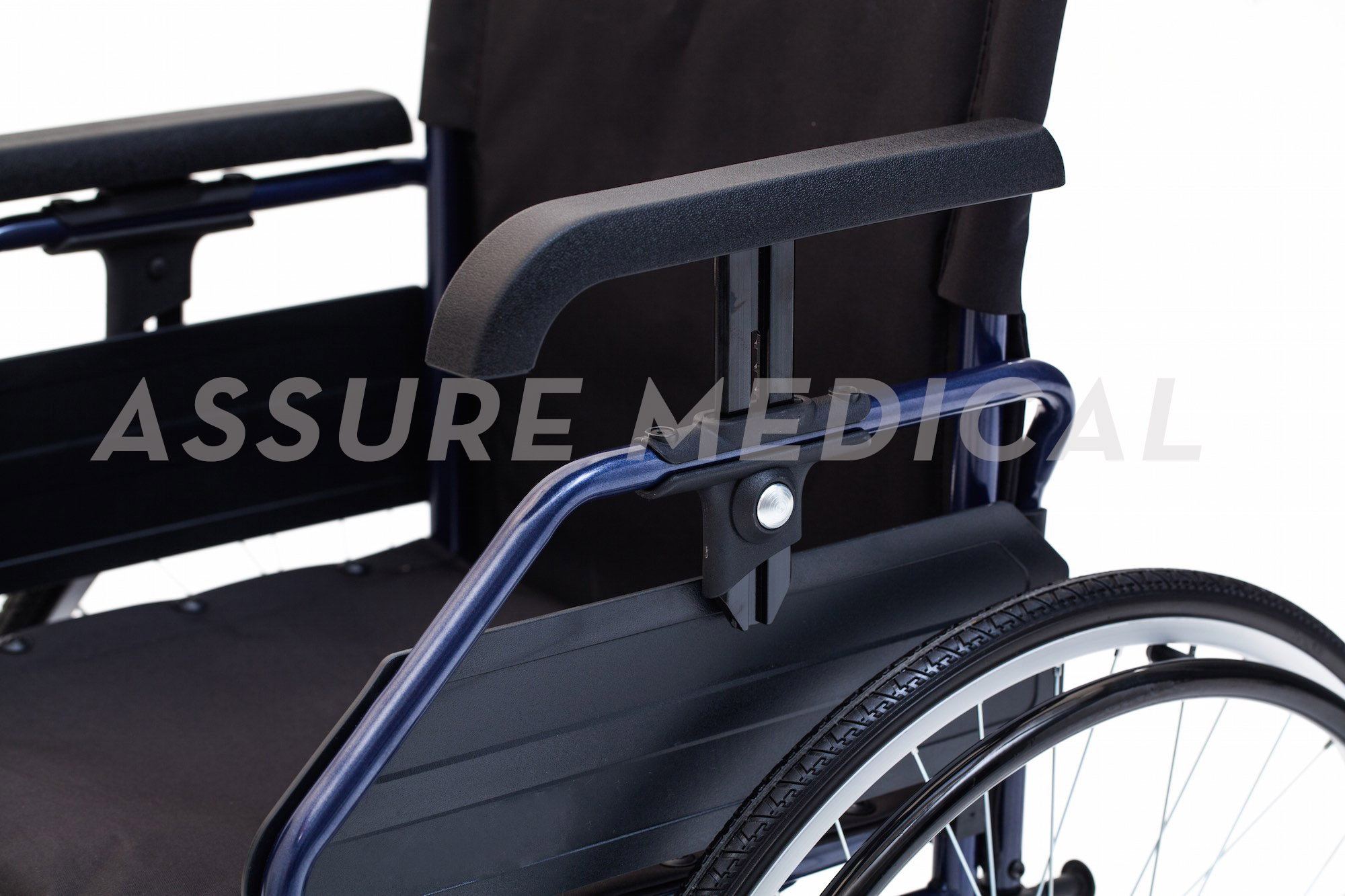 YJ-028B Steel Transit Wheelchair with height adjustable armrest for Elderly People